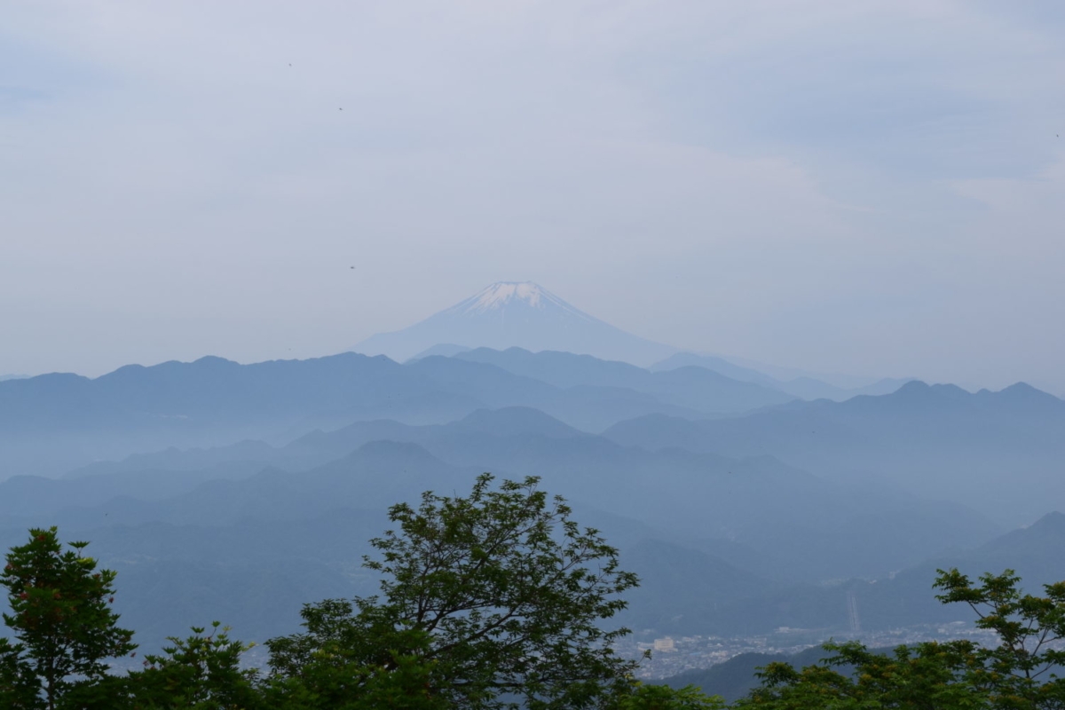 陣馬山より望む富士山