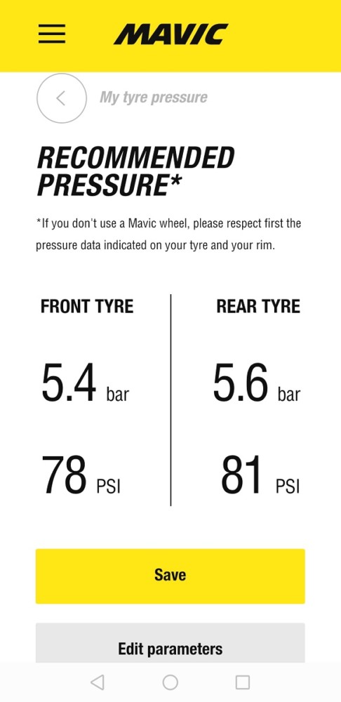 チューブレスタイヤの空気圧