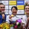 梶原悠未が世界選オムニアムで金メダル　エリートで日本勢33年ぶりのアルカンシエル獲